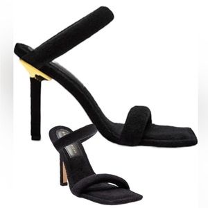 Good American Women’s Black Slip on High Heel Sandals Size 9